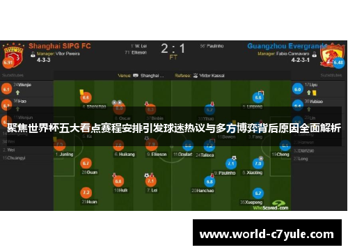 聚焦世界杯五大看点赛程安排引发球迷热议与多方博弈背后原因全面解析